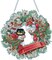Christmas Diamond Painting Wreath Hanging Sign -Diamond Art - A DIY 5D Crystal Rhinestone Garland Kit for Home Window and Door Decor Gifts